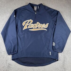 Majestic San Diego Padres Cool Base Jacket Quarter Zip Small Authentic Team MLB